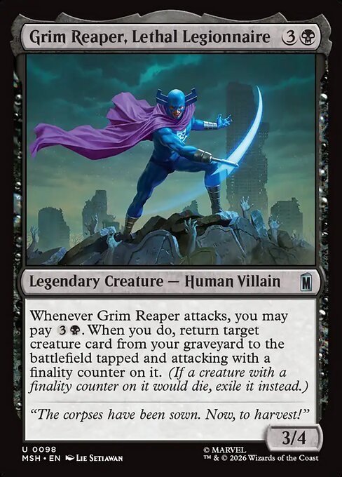 Grim Reaper, Lethal Legionnaire Marvel Super Heroes Magic: The Gathering card image