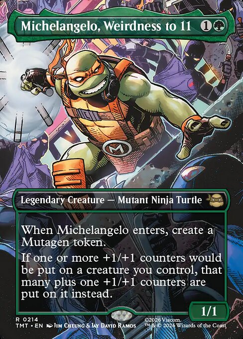 Michelangelo, Weirdness to 11 - Teenage Mutant Ninja Turtles #214