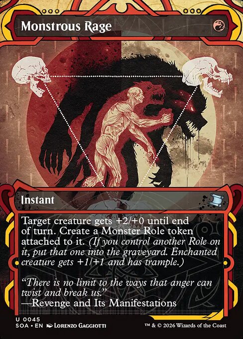 Monstrous Rage - Secrets of Strixhaven Mystical Archive #45 Magic: The Gathering card image
