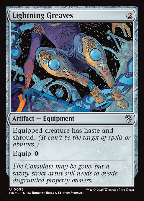 Lightning Greaves Aetherdrift Commander Magic: The Gathering card image