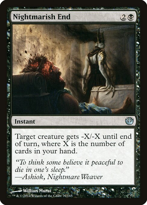 Nightmarish End Journey into Nyx Magic: The Gathering card image