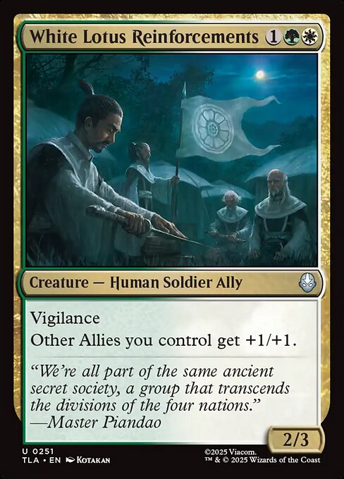 White Lotus Reinforcements - Avatar: The Last Airbender #251 Magic: The Gathering card image