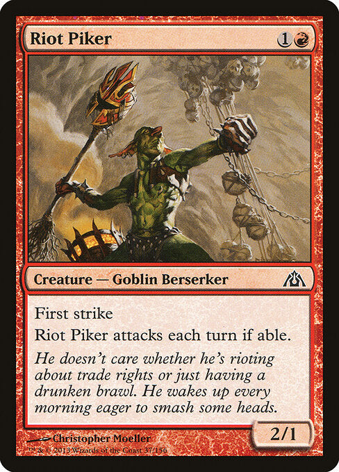 Riot Piker Dragon's Maze Magic: The Gathering card image