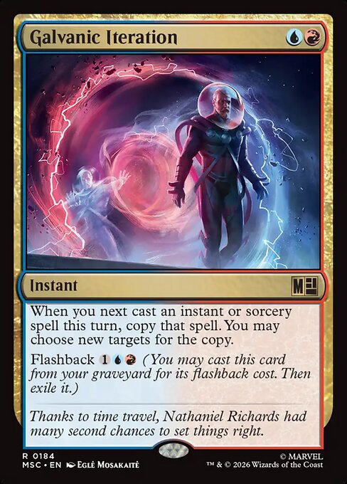 Galvanic Iteration Marvel Super Heroes Commander Magic: The Gathering card image