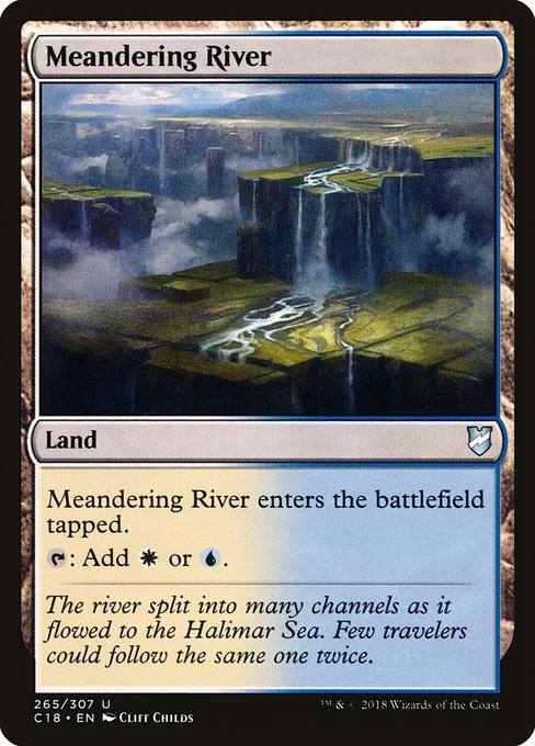 Meandering River - Commander 2018 #265 Magic: The Gathering card image