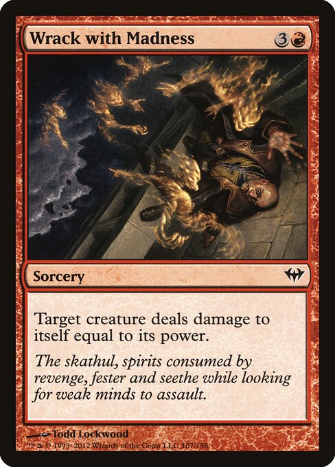 Wrack with Madness Dark Ascension Magic: The Gathering card image