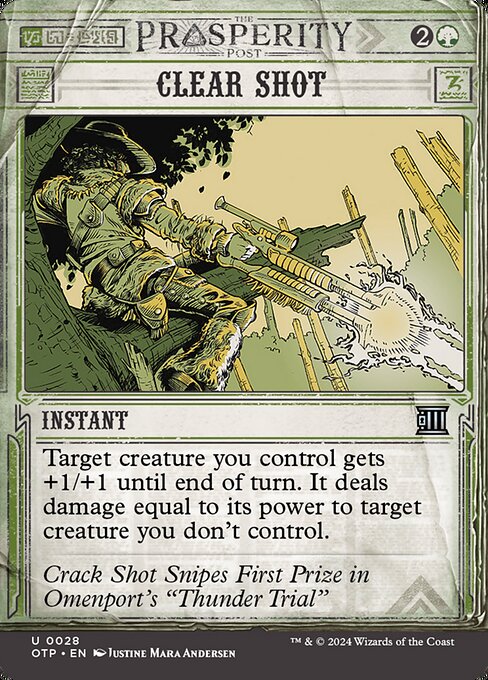 Clear Shot Breaking News Magic: The Gathering card image