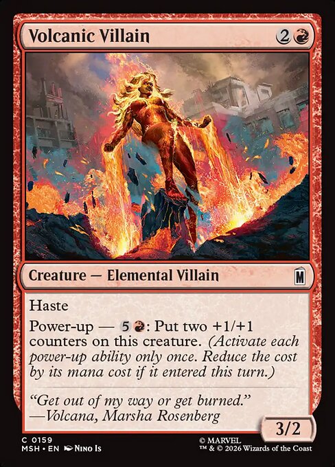Volcanic Villain Marvel Super Heroes Magic: The Gathering card image
