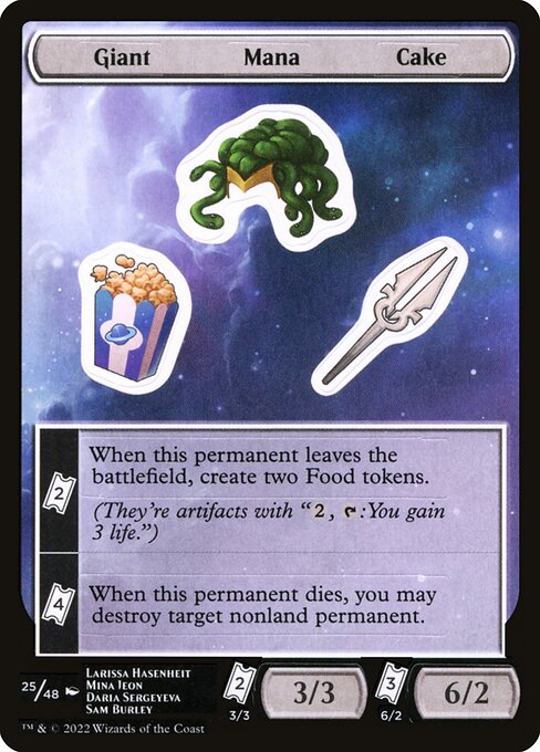 Giant Mana Cake - Unfinity Sticker Sheets #25 - Near Mint - Non-Foil