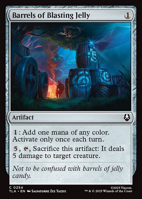 Barrels of Blasting Jelly - Avatar: The Last Airbender #254 Magic: The Gathering card image