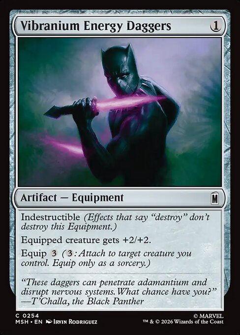 Vibranium Energy Daggers Marvel Super Heroes Magic: The Gathering card image