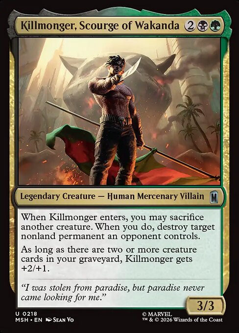 Killmonger, Scourge of Wakanda Marvel Super Heroes Magic: The Gathering card image