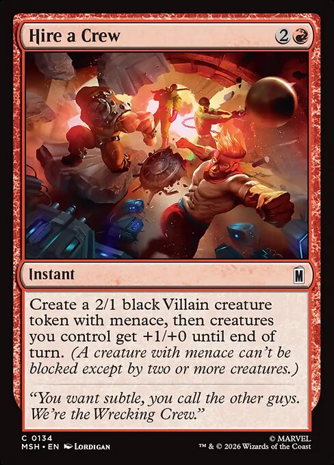 Hire a Crew Marvel Super Heroes Magic: The Gathering card image