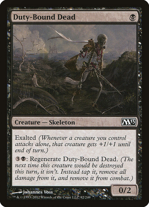Duty-Bound Dead - Magic 2013 #92 Magic: The Gathering card image