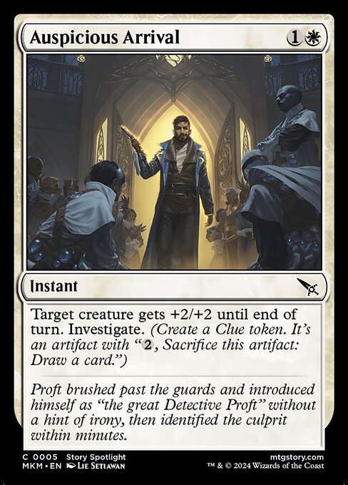 Auspicious Arrival Murders at Karlov Manor Magic: The Gathering card image