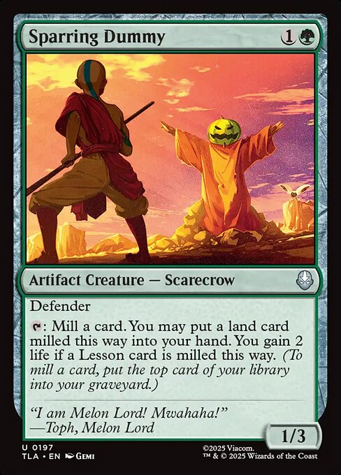 Sparring Dummy - Avatar: The Last Airbender #197 Magic: The Gathering card image
