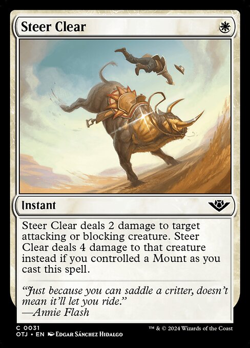 Steer Clear - Outlaws of Thunder Junction #31 Magic: The Gathering card image