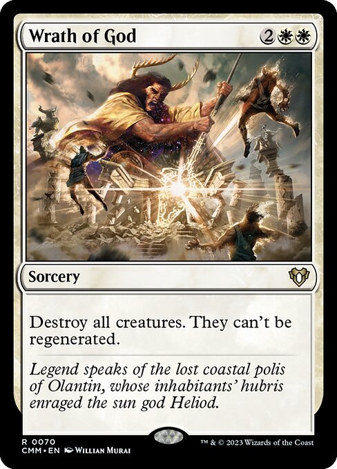 Wrath of God Commander Masters Magic: The Gathering card image