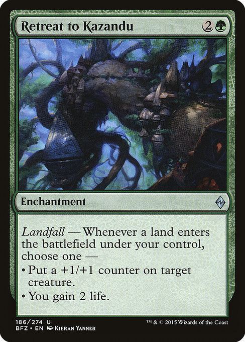 Retreat to Kazandu - Battle for Zendikar #186