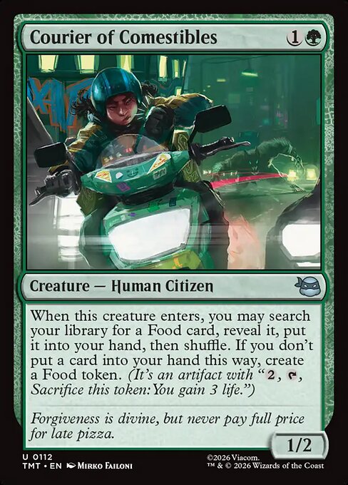 Courier of Comestibles Teenage Mutant Ninja Turtles Magic: The Gathering card image