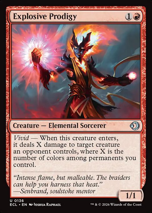 Explosive Prodigy Lorwyn Eclipsed Magic: The Gathering card image