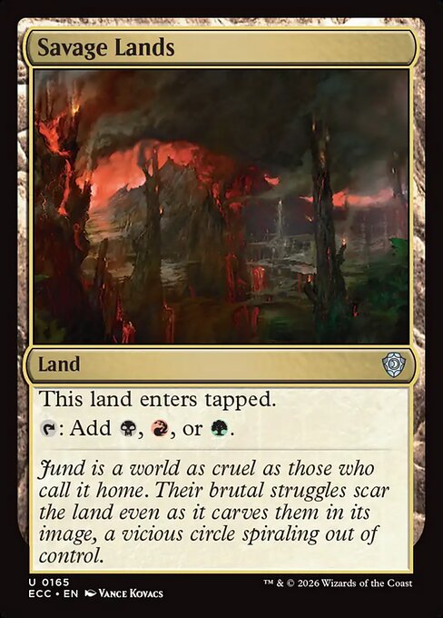 Savage Lands - Lorwyn Eclipsed Commander #165 Magic: The Gathering card image