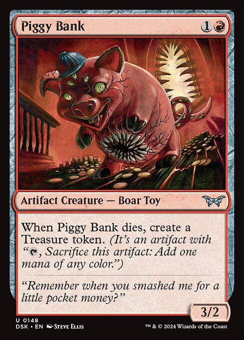 Piggy Bank - Duskmourn: House of Horror #148 Magic: The Gathering card image