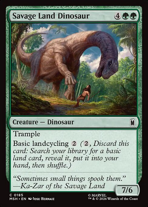 Savage Land Dinosaur - Marvel Super Heroes #185 (Foil)