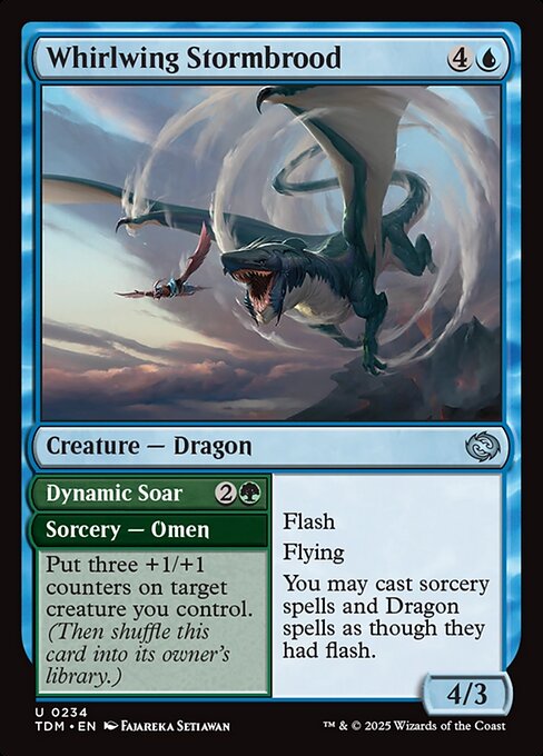 Whirlwing Stormbrood // Dynamic Soar - Tarkir: Dragonstorm #234