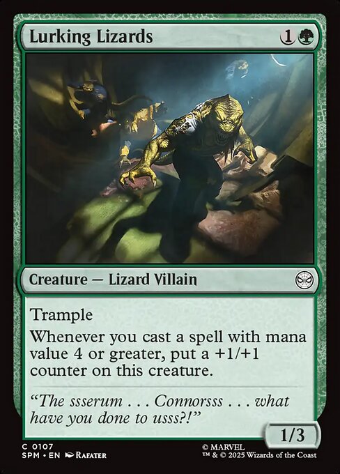 Lurking Lizards - Marvel's Spider-Man #107 Magic: The Gathering card image