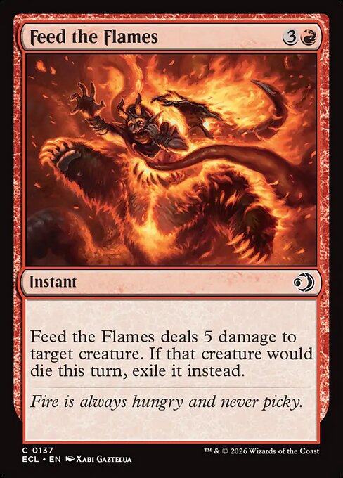 Feed the Flames Lorwyn Eclipsed Magic: The Gathering card image