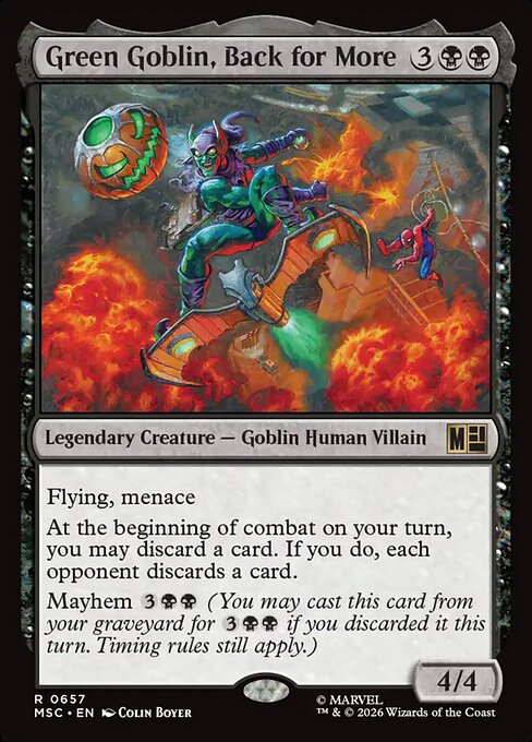 Green Goblin, Back for More Marvel Super Heroes Commander Magic: The Gathering card image