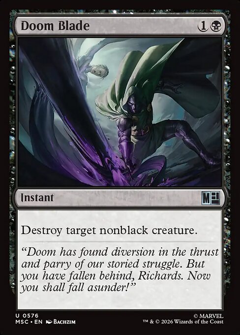 Doom Blade Marvel Super Heroes Commander Magic: The Gathering card image