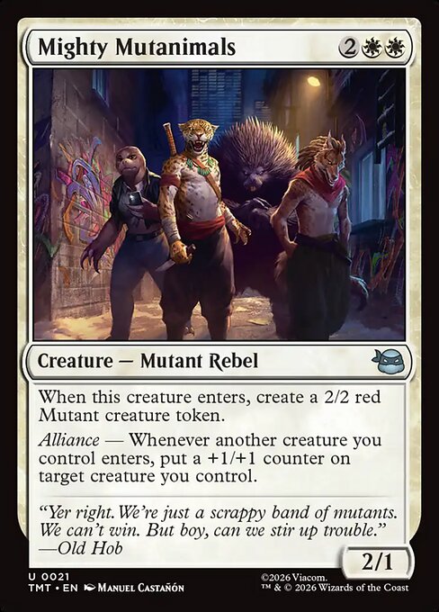 Mighty Mutanimals Teenage Mutant Ninja Turtles Magic: The Gathering card image