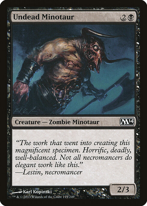 Undead Minotaur Magic 2014 Magic: The Gathering card image