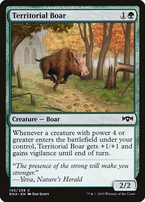 Territorial Boar - Ravnica Allegiance #145