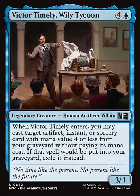 Victor Timely, Wily Tycoon Marvel Super Heroes Commander Magic: The Gathering card image