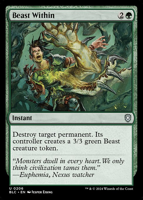 Beast Within Bloomburrow Commander Magic: The Gathering card image