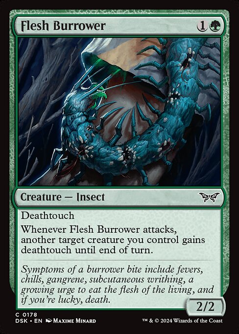 Flesh Burrower - Duskmourn: House of Horror #178 Magic: The Gathering card image