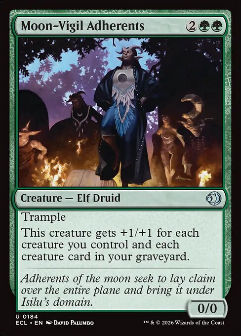 Moon-Vigil Adherents Lorwyn Eclipsed Magic: The Gathering card image