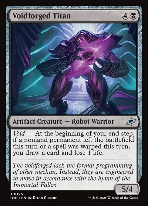 Voidforged Titan Edge of Eternities Magic: The Gathering card image