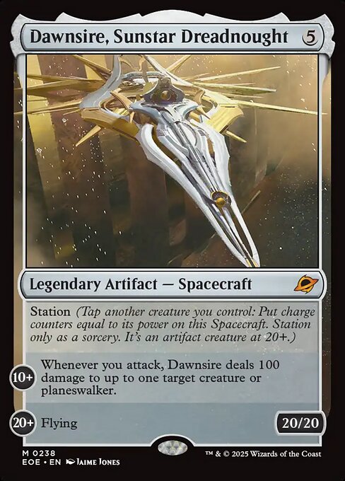 Dawnsire, Sunstar Dreadnought Edge of Eternities Magic: The Gathering card image