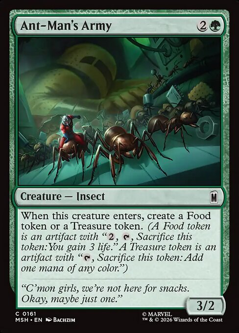 Ant-Man's Army Marvel Super Heroes Magic: The Gathering card image