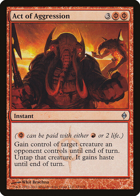 Act of Aggression New Phyrexia Magic: The Gathering card image