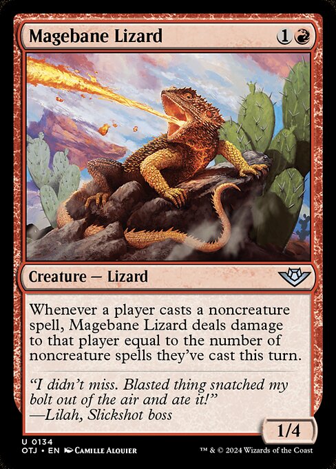 Magebane Lizard - Outlaws of Thunder Junction #134 Magic: The Gathering card image