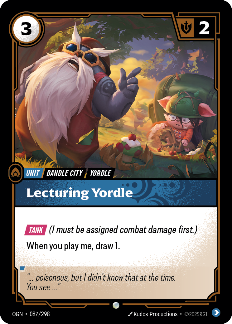 Lecturing Yordle Riftbound card image
