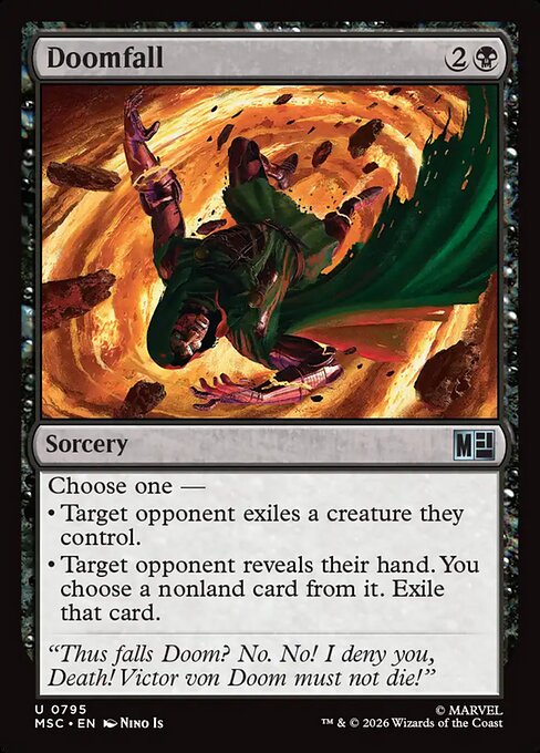 Doomfall Marvel Super Heroes Commander Magic: The Gathering card image