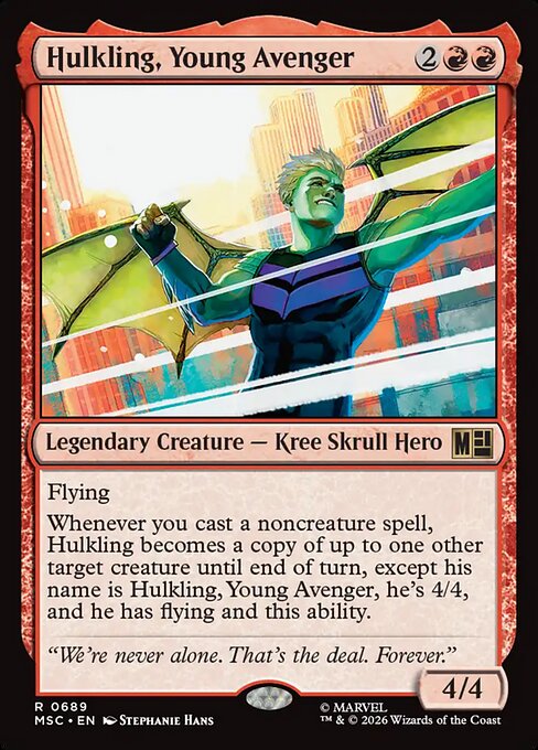 Hulkling, Young Avenger Marvel Super Heroes Commander Magic: The Gathering card image