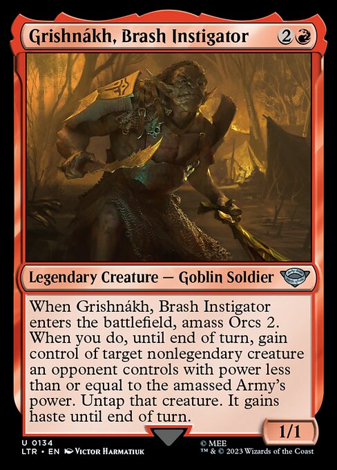 Grishn√°kh, Brash Instigator The Lord of the Rings: Tales of Middle-earth Magic: The Gathering card image