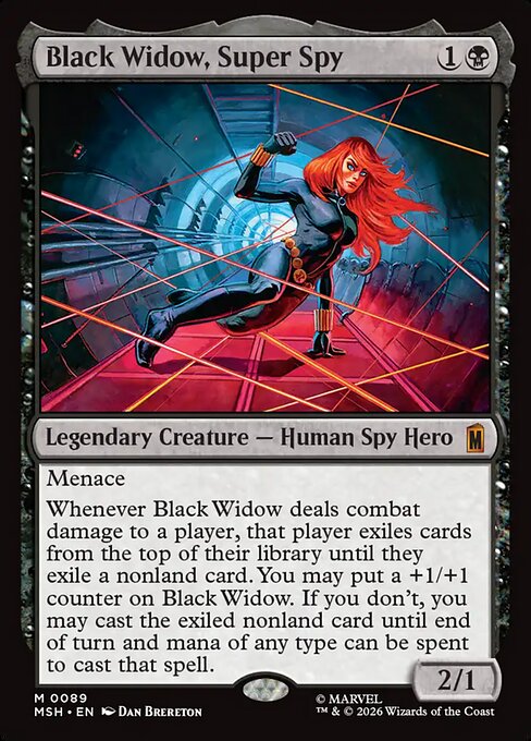 Black Widow, Super Spy Marvel Super Heroes Magic: The Gathering card image